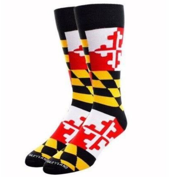 TCK PERFORMANCE Maryland Flag Socks Large - Picture 1 of 4